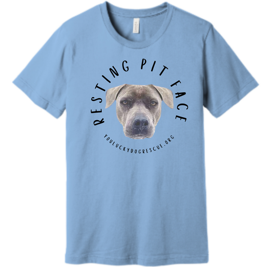 BELLA+CANVAS® Unisex Jersey Short Sleeve Tee...  "Resting Pit Face" Featuring Coral